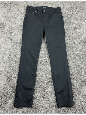 Lauren Ralph Lauren Womens 6 Slim Straight Pants Black Stretch Twill Jeans